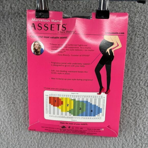 Marvelous Mama Assets by Spanx Maternity Shaping Striped Tights Size XL New - Picture 3 of 8